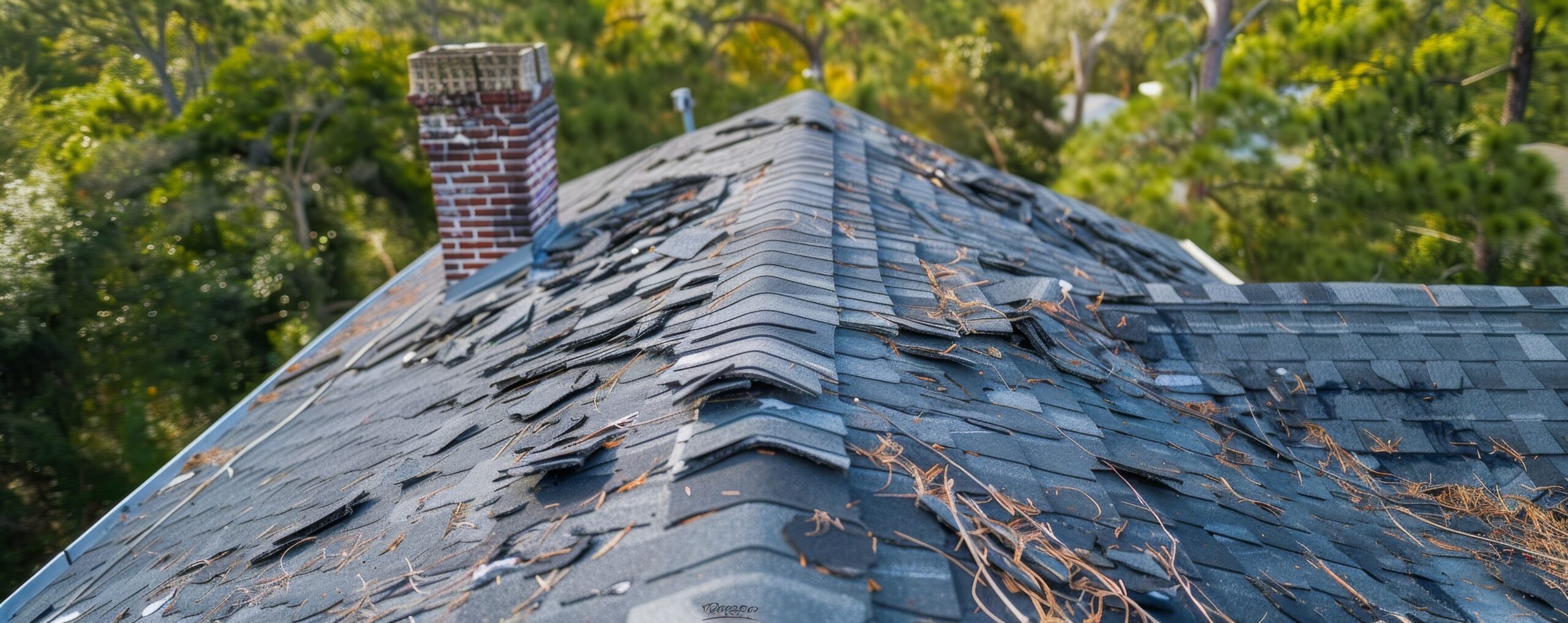 roof storm damage repair, damaged shingles, metal roofing